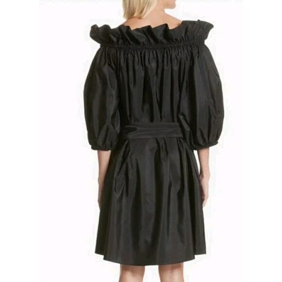 STELLA MCCARTNEY Black Reyna off-the-shoulder poplin dress Sz IT 42 US M (V1 - Picture 4 of 12